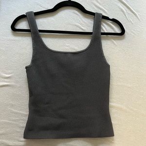 Aritzia Babaton Sculpt Tank Top in Echo Gray